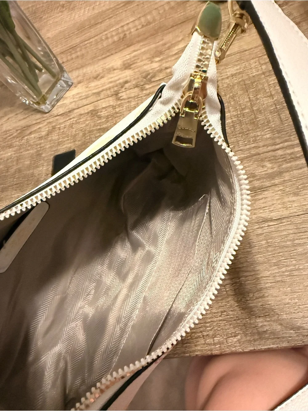 Coach White and Pink Floral Mini Shoulder Bag